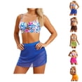 thumbnail image 1 of Womens Bikini Two Piece Swimsuit Reversible Print Top Bottom High Waisted Swimwear Tummy Control Bathing Suit Beach Vacation, 1 of 5
