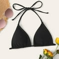thumbnail image 1 of Womens Bikinis Solid Color Spaghetti Strap V Neck Sexy Tankinis Swimsuits Holiday Wear, 1 of 8