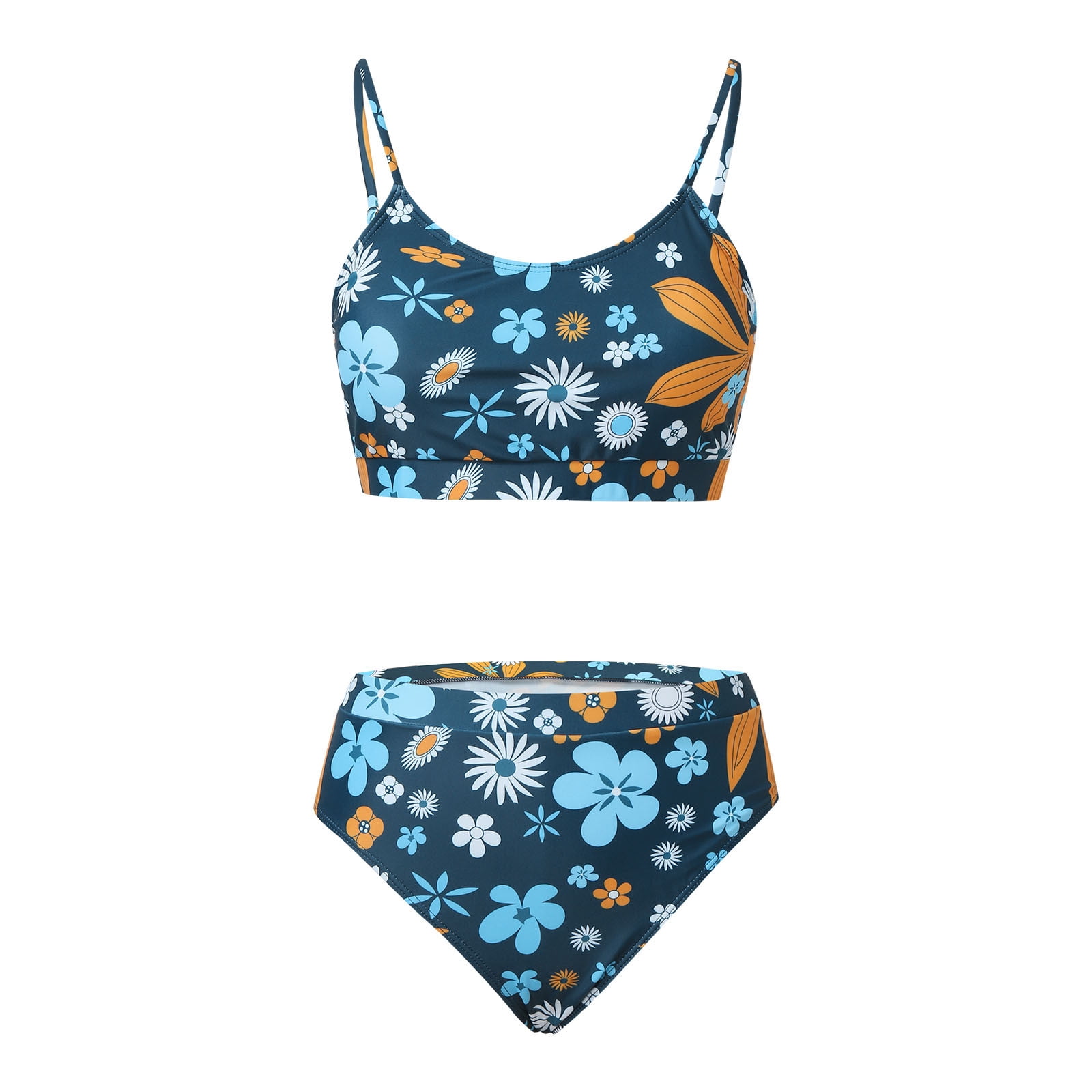 Womens Bikinis Women Sexy Floral Prints Swimwear Summer Two Piece