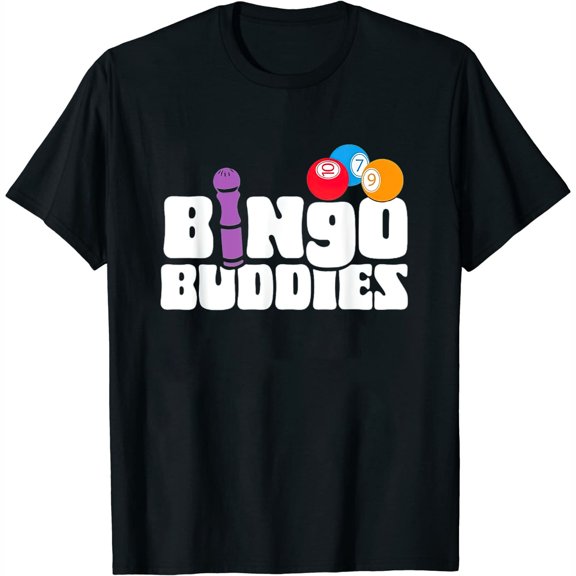 Womens Bingo Buddies Humor Game Player Lover T-Shirt Black Medium