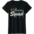 thumbnail image 1 of Womens Birthday Squad Gold Crown White B-Day for Women T-Shirt, 1 of 4