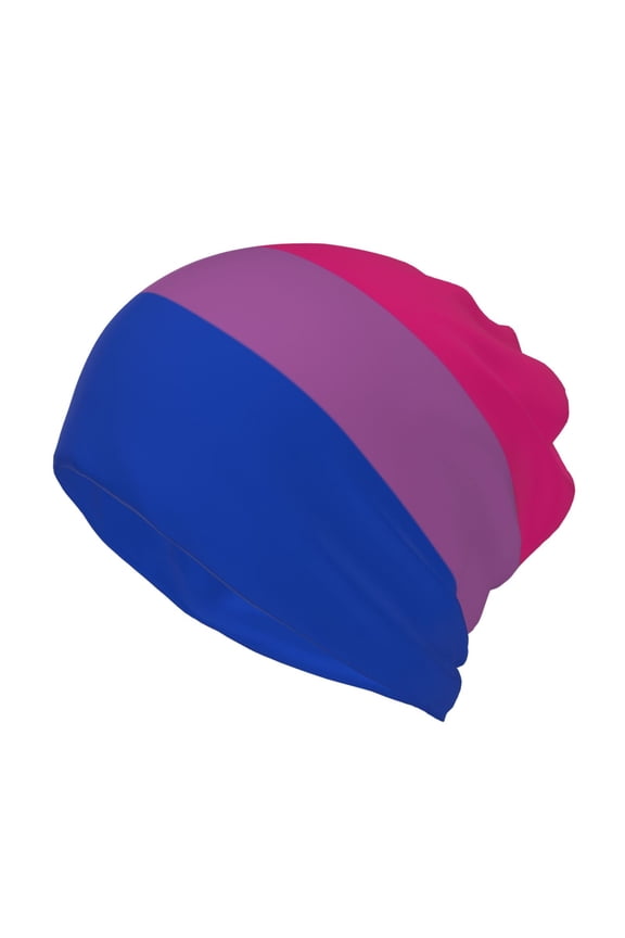 Womens Bisexual Pride Flag Slouchy Beanie Cap Headwear Hat Turban