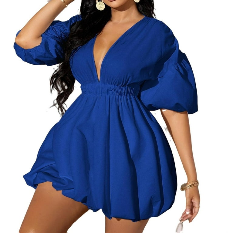 Deep v deals shirt dress