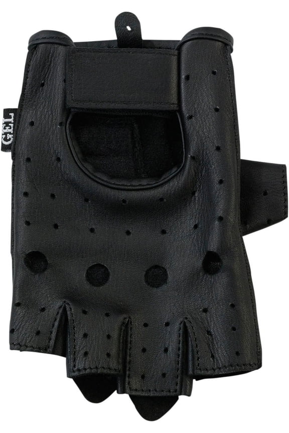 Womens Black 243 Half Leather Gloves