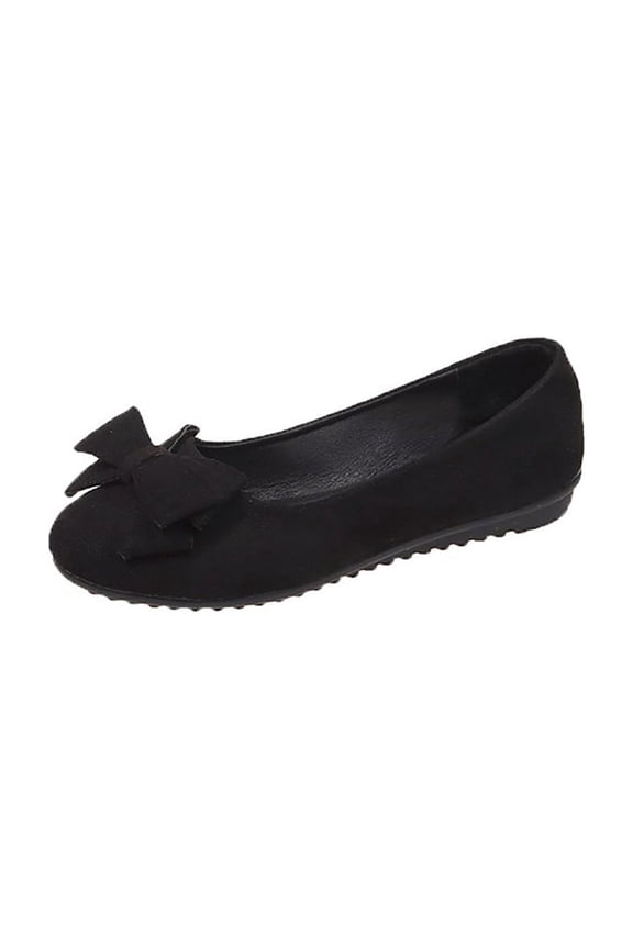 Womens Black Ballet Flats Slip On Comfortable Everyday Shoes with Non-Slip Sole for Work, Casual, Walking,Size 8.5