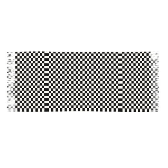 Womens Black Checkered Scarf Shawl Wraps Soft Warm Shawls