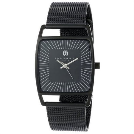 Womens Black IP-plated Stainless Steel Milanese Band Watch - Black