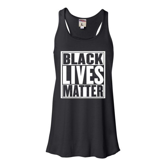 Womens Black Lives Matter Flowy Racerback Tank Top T-Shirt
