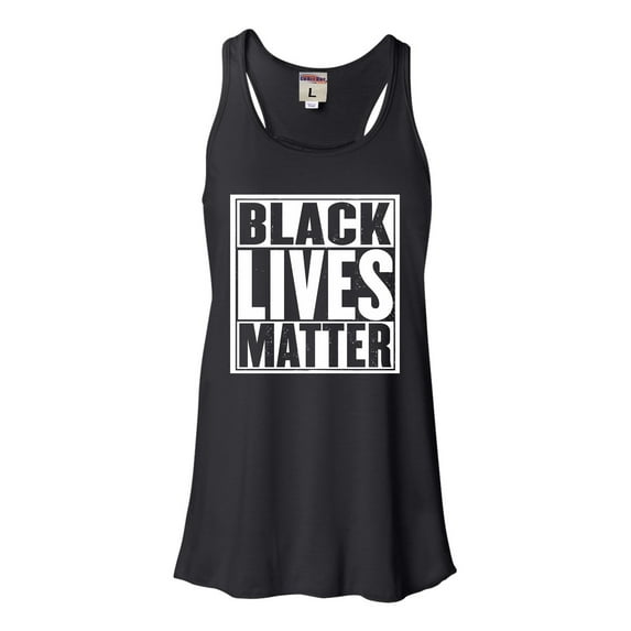 Womens Black Lives Matter Flowy Racerback Tank Top T-Shirt