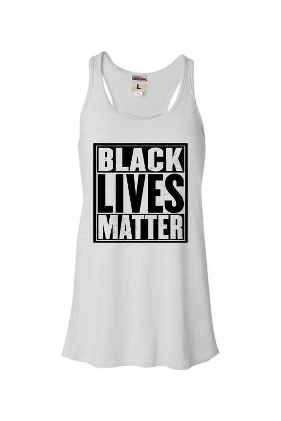 Womens Black Lives Matter Flowy Racerback Tank Top T-Shirt