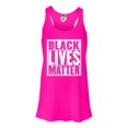 thumbnail image 1 of Womens Black Lives Matter Flowy Racerback Tank Top T-Shirt, 1 of 1
