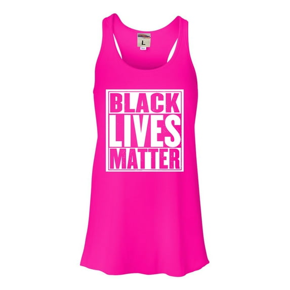 Womens Black Lives Matter Flowy Racerback Tank Top T-Shirt