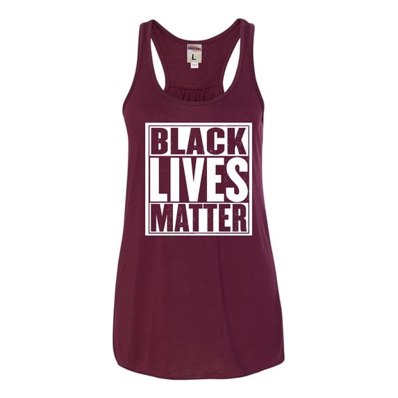 Womens Black Lives Matter Flowy Racerback Tank Top T-Shirt