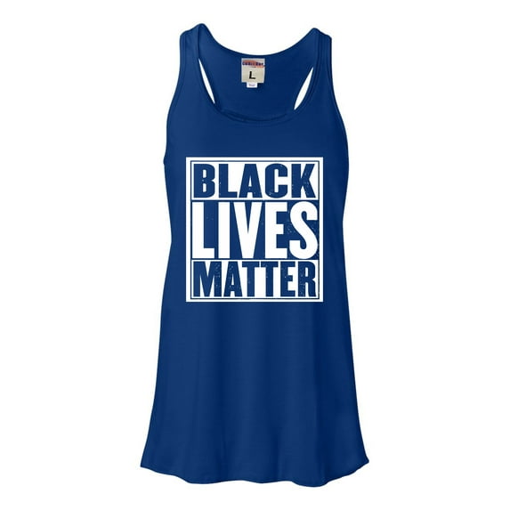 Womens Black Lives Matter Flowy Racerback Tank Top T-Shirt