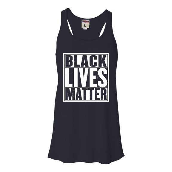 Womens Black Lives Matter Flowy Racerback Tank Top T-Shirt