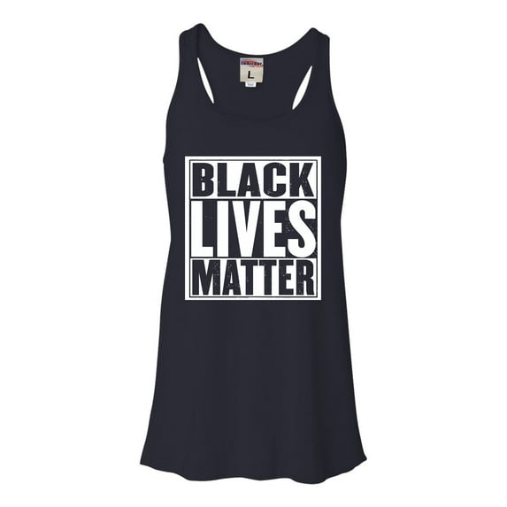 Womens Black Lives Matter Flowy Racerback Tank Top T-Shirt