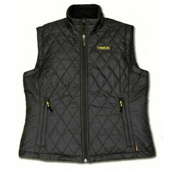 Womens Black Quilted Nylon Cracow Heated Vest Coldweather Jacket (S)