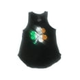 thumbnail image 1 of Womens Black Racerback Flip Sequin St Patrick's Day Shamrock Tank Top Medium, 1 of 3