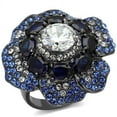 thumbnail image 1 of Womens Black Ring Anillo Para Mujer Stainless Steel Ring with AAA Grade CZ in Clear Lydia, 1 of 4