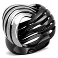 thumbnail image 1 of Womens Black Ring Anillo Para Mujer Stainless Steel Ring with No Stone Empoli, 1 of 4