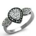 thumbnail image 1 of Womens Black Ring Anillo Para Mujer Stainless Steel Ring with Top Grade Crystal in Black Diamond Judith, 1 of 4