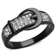 thumbnail image 1 of Womens Black Ring Anillo Para Mujer Stainless Steel Ring with Top Grade Crystal in Clear Merano, 1 of 4