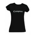 thumbnail image 1 of Womens Black Short-Sleeve Compton Blackletter T-Shirt - 3X-Large, 1 of 1