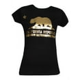 thumbnail image 1 of Womens Black Short-Sleeve Gold California Republic T-Shirt - Large, 1 of 1