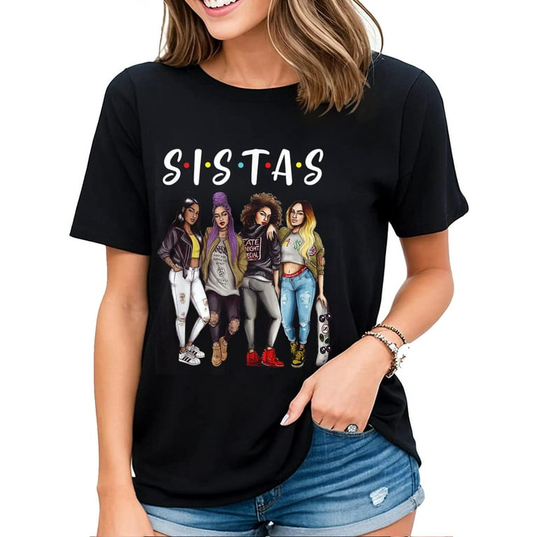 Black Sistas Queen Melanin African American Women T-Shirt Black Sistas Queen Melanin African American Women T-Shirt