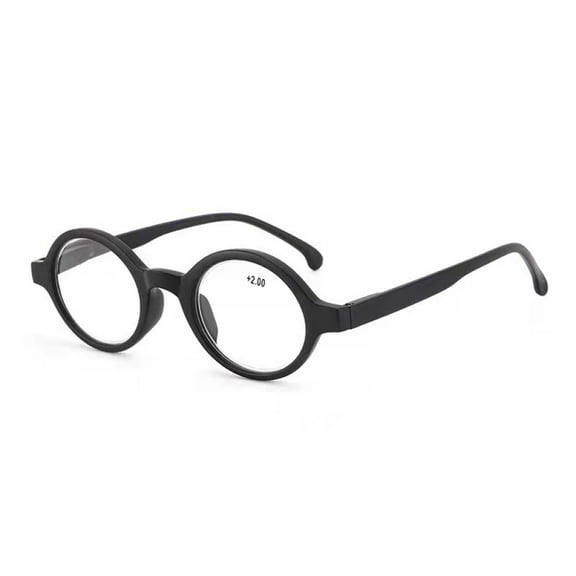 Womens Black Small Round Presbyopic Glasses Men Fashion Trendy Personalized Reading Glasses Spring Hinge Readers +1.25