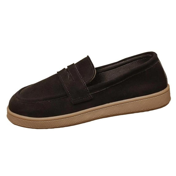 Womens Black Velvet Loafer Slip On Shoes - Comfortable, Lightweight & Non-Slip for Everyday Walking, Casual Work,Size 9