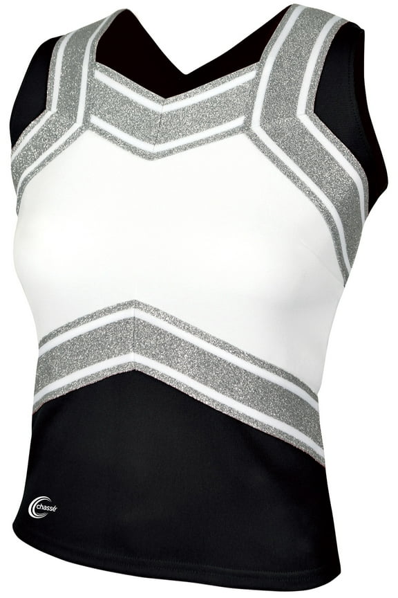 Chassé Womens' Blaze Shell Top Black/White/Metallic Silver Adult Small