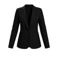 thumbnail image 1 of Womens Blazer Casual Long Sleeve Button Front Lightweight Spring Fall Jacket Blazers with Pockets Black, 1 of 4