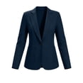 thumbnail image 1 of Womens Blazer Casual Long Sleeve Button Front Lightweight Spring Fall Jacket Blazers with Pockets Navy, 1 of 4