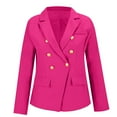 thumbnail image 1 of Womens Blazer, Comdrip Spring and Autumn New Solid Color Fashion Leisure Suit Short Coat Woman Business Blazer for Women Hot Pink 3XL, 1 of 9