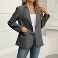 thumbnail image 1 of Womens Blazer Long Sleeve Open Front Solid Color Casual Cardigan Jacket Office Work Wear Comfort Fit Spring Fall Suit Jackets, 1 of 7