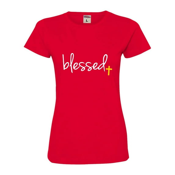 Womens Blessed Christian Humble Deluxe Soft T-Shirt