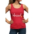 thumbnail image 1 of Womens Blessed Christian Humble Racerback Tank Top T-Shirt, 1 of 1