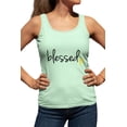 thumbnail image 1 of Womens Blessed Christian Humble Racerback Tank Top T-Shirt, 1 of 1