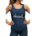thumbnail image 1 of Womens Blessed Christian Humble Racerback Tank Top T-Shirt, 1 of 1