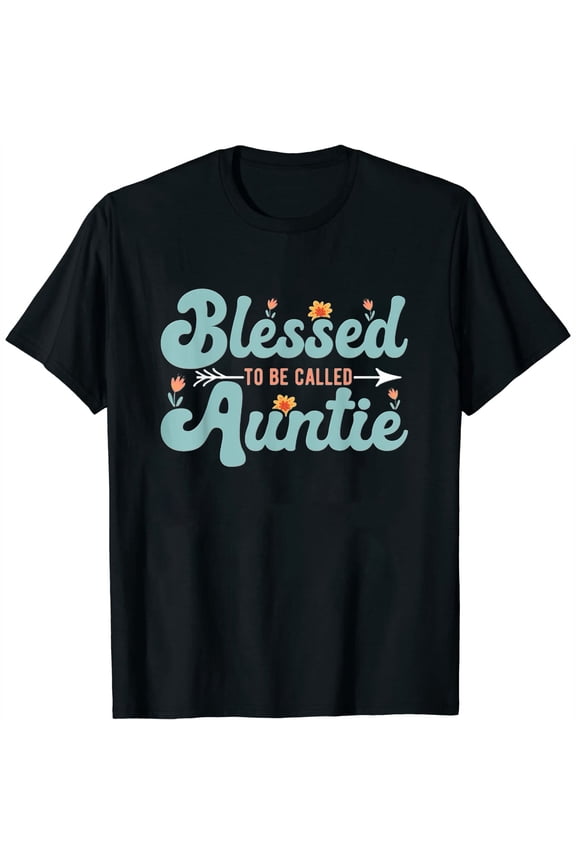 Womens Blessed To Be Called Auntie T-Shirt Black 3X-Large