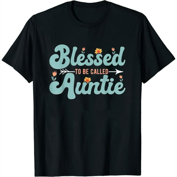 Womens Blessed To Be Called Auntie T-Shirt Black Small