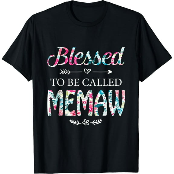 Womens Blessed To Be Called MEMAW Gift for MEMAW T-Shirt