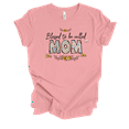 thumbnail image 1 of Womens Blessed To Be Floral Whimsical Mother's Day Ladies Pink Short Sleeve T-Shirt-Mom-3X-Large, 1 of 1