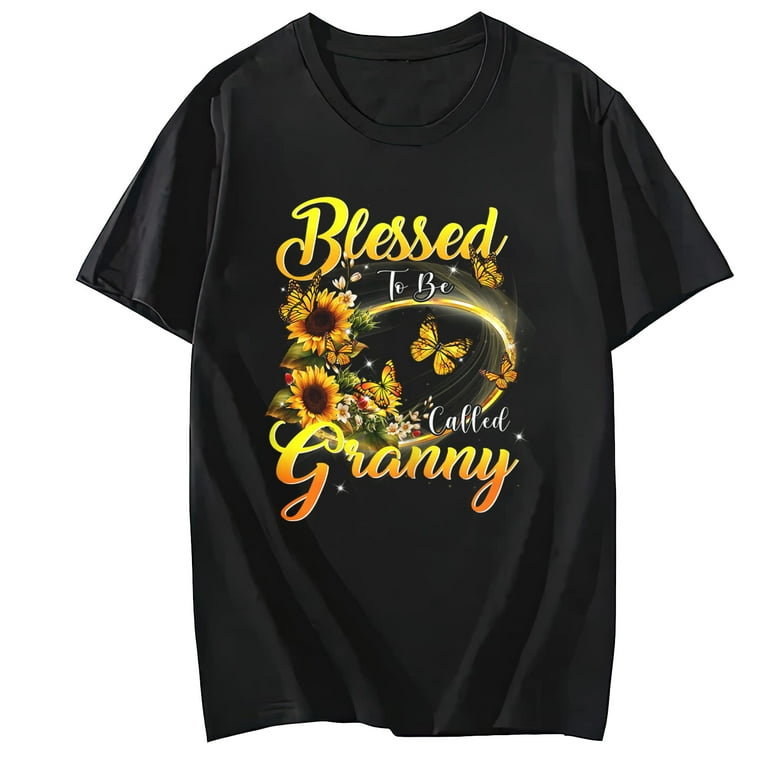 Womens Blessed To Be Called Granny Tshirt Womens Blessed To Be Called Granny Tshirt