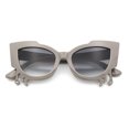 thumbnail image 1 of Womens Bling Melting Rhinestone Tear Cat Eye Runway Fashion Sunglasses Grey - Smoke, 1 of 1