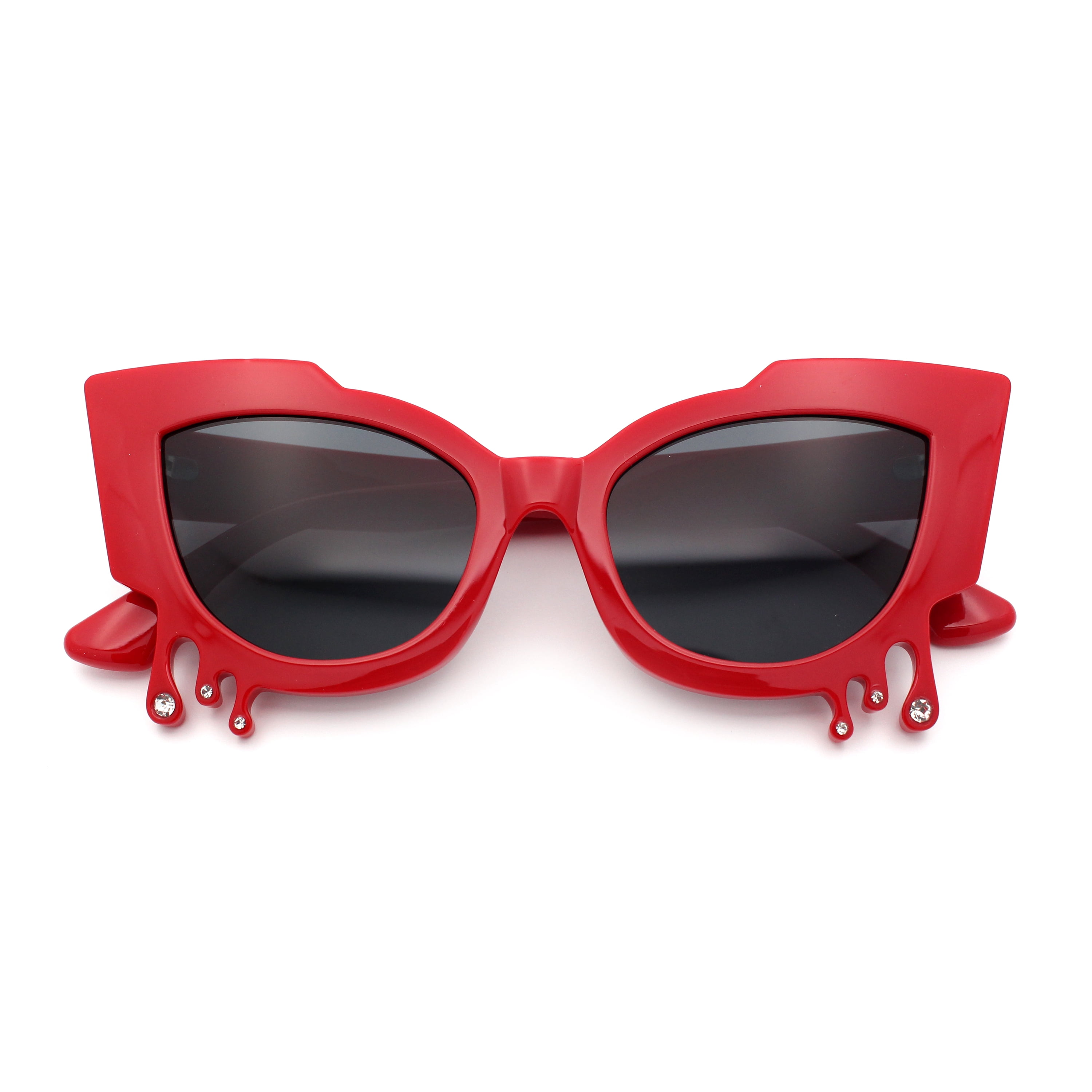 Red Sunglasses - Fashion Cat-Eye Style Boardwalk Cat Eye Red Sunglasses - 50s Retro Style Shades  main image 3