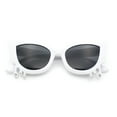 thumbnail image 1 of Womens Bling Melting Rhinestone Tear Cat Eye Runway Fashion Sunglasses White - Black, 1 of 1