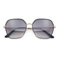 thumbnail image 1 of Womens Bling Rhinestone Brow Trim Rectangle Butterfly Metal Rim Sunglasses Gold Black - Smoke, 1 of 1