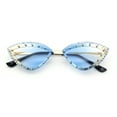 thumbnail image 1 of Womens Bling Rhinestone Rimless Cat Eye Metal Rim Luxury Sunglasses Gold - Blue, 1 of 8